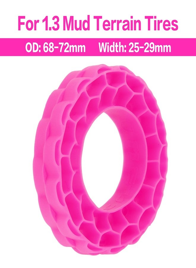MEUS RACING حشوات مطاطية سيليكونية فائقة النعومة من MEUS RACING لإطارات مقاس 68-72 مم (1.3 بوصة) (لون أحمر وردي) - Image 3
